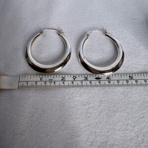Elegant sterling Silver Hoop Earrings